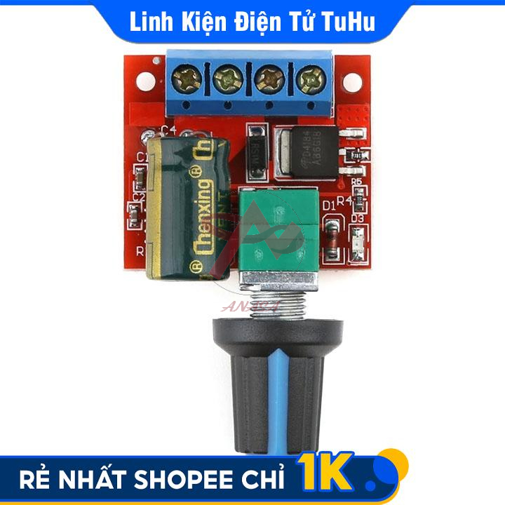 Module Điều Khiển Tốc Độ Động Cơ PWM Mini DC-DC 4.5V-35V 5A 90W