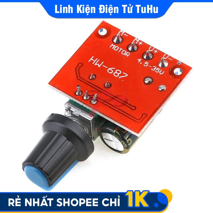 Module Điều Khiển Tốc Độ Động Cơ PWM Mini DC-DC 4.5V-35V 5A 90W