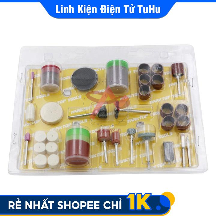 Bộ Phụ Kiện Máy Khoan Mài Đa Năng 105 Chi Tiết - Đĩa Cắt - Mũi Mài Mini - Nỉ Đánh Bóng