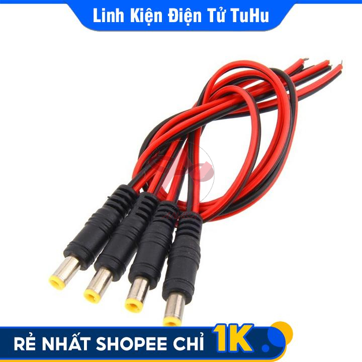 Dây Nối Nguồn DC Đực 5.5x2.1mm Lõi dày 0.6mm