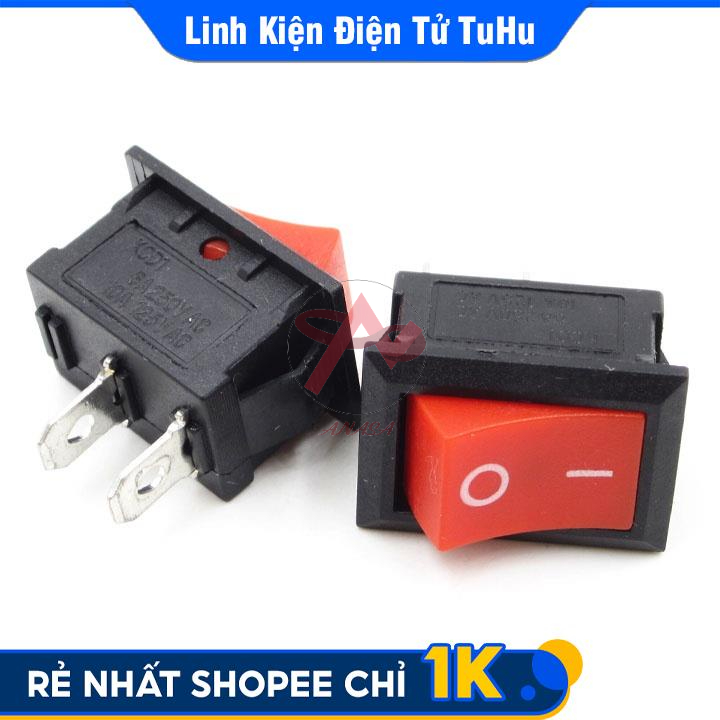 Công Tắc Bập Bênh Màu Đỏ KCD1-101 6A/250V 2 Chân 2 Chế Độ ON-OFF