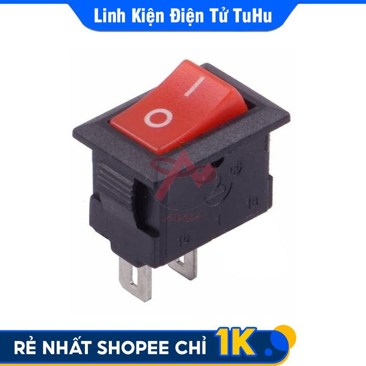Công Tắc Bập Bênh Màu Đỏ KCD1-101 6A/250V 2 Chân 2 Chế Độ ON-OFF