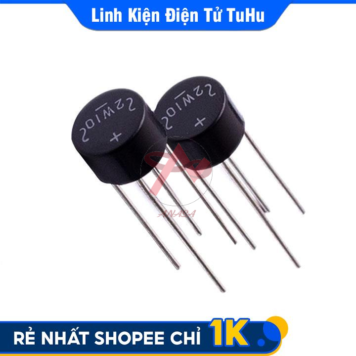 Diode Cầu 2A Tròn (DB2W2A 1000V)