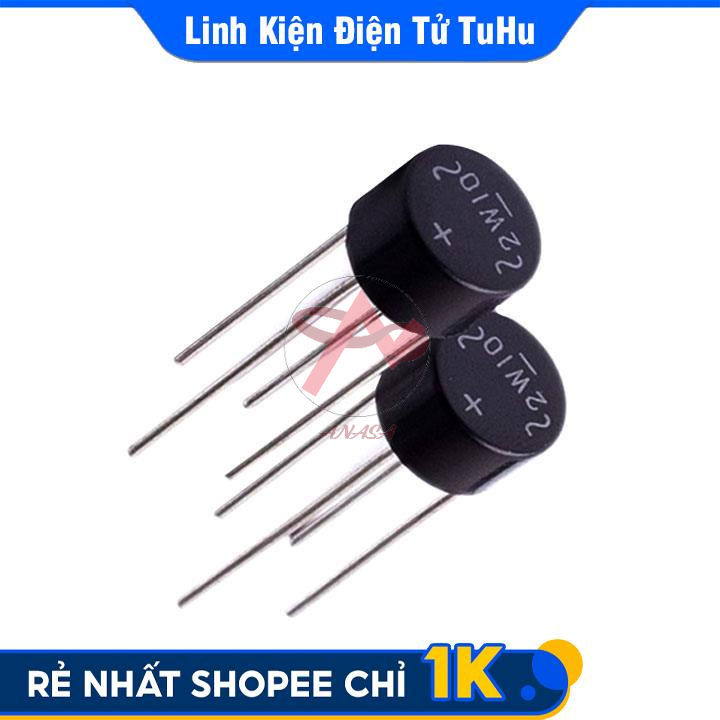 Diode Cầu 2A Tròn (DB2W2A 1000V)