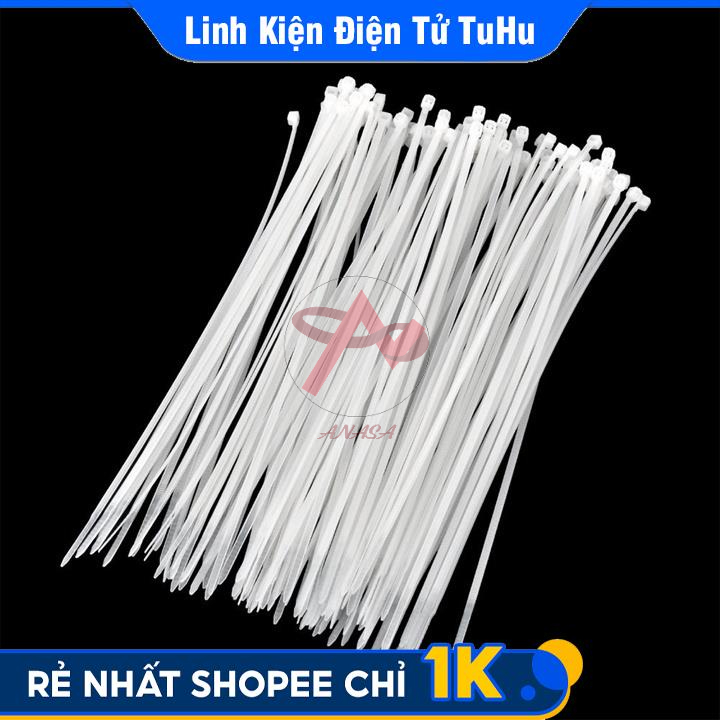 Combo Gói 100 Dây Thít Trắng 15cm
