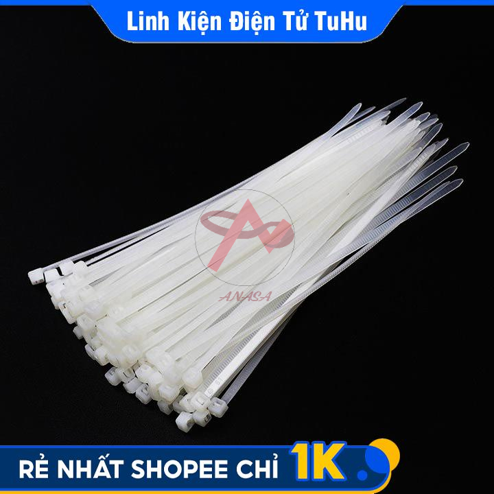 Combo Gói 100 Dây Thít Trắng 15cm