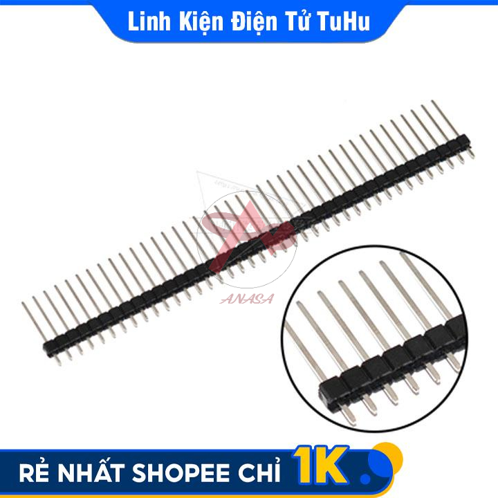 Jump Đực Đơn Dài 2.54mm 1x40 Loại Thẳng Giá Rẻ