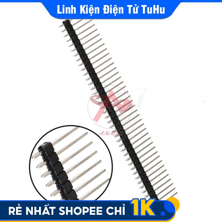 Jump Đực Đơn Dài 2.54mm 1x40 Loại Thẳng Giá Rẻ