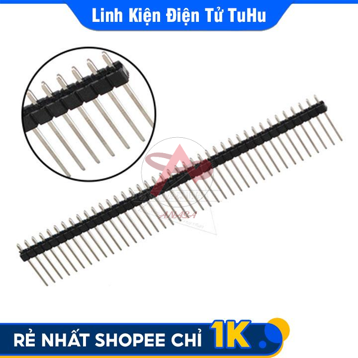 Jump Đực Đơn Dài 2.54mm 1x40 Loại Thẳng Giá Rẻ