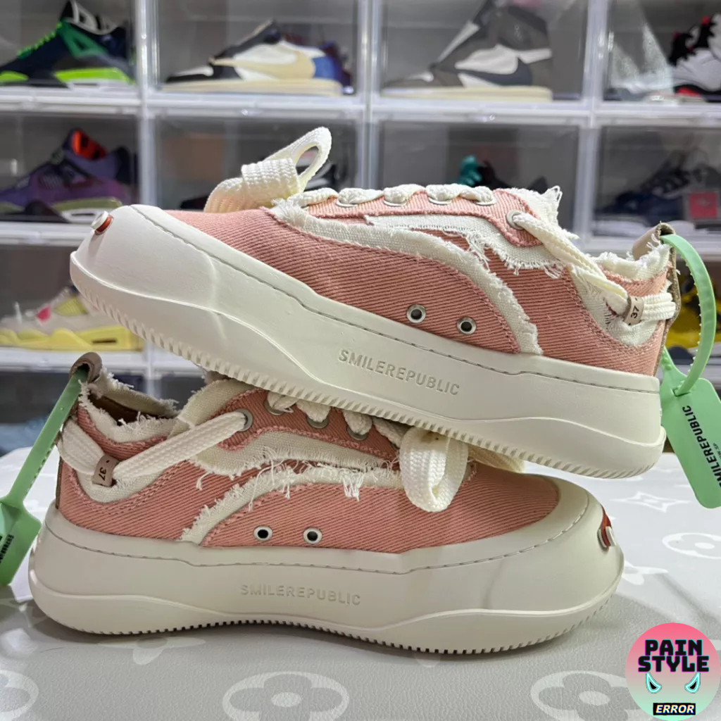 Giày Smilerepublic độn đế cho nữ gồm 2 màu hông và xanh siêu xinh