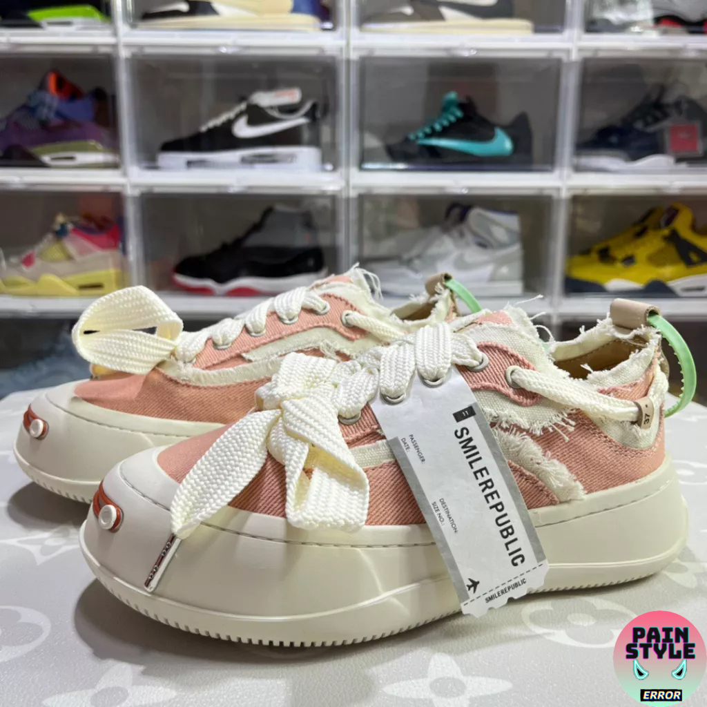 Giày Smilerepublic độn đế cho nữ gồm 2 màu hông và xanh siêu xinh
