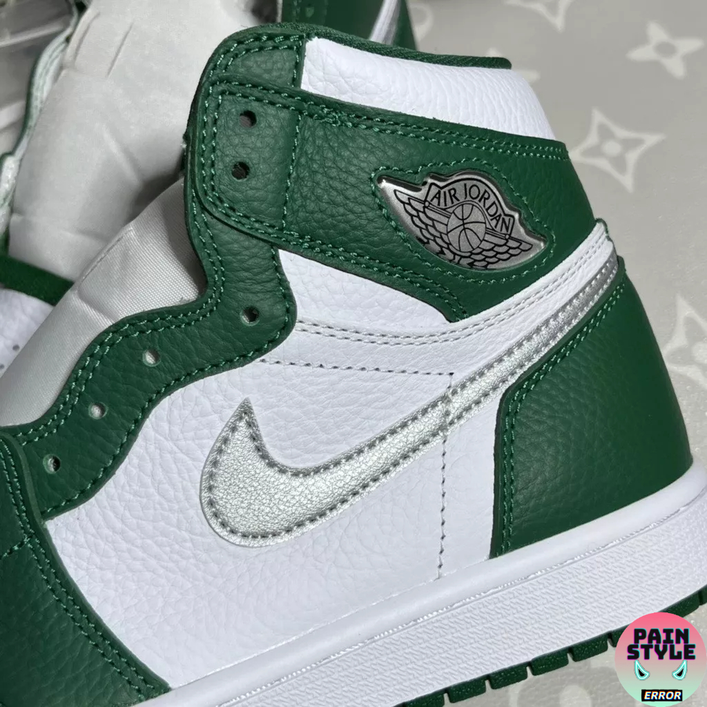Giày Air Jordan 1 High " White Green "