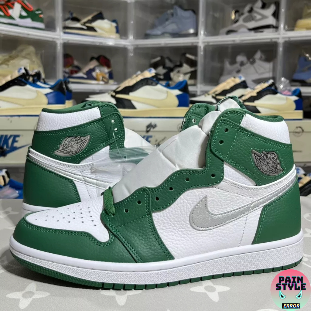Giày Air Jordan 1 High " White Green "