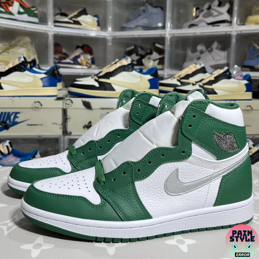 Giày Air Jordan 1 High " White Green "