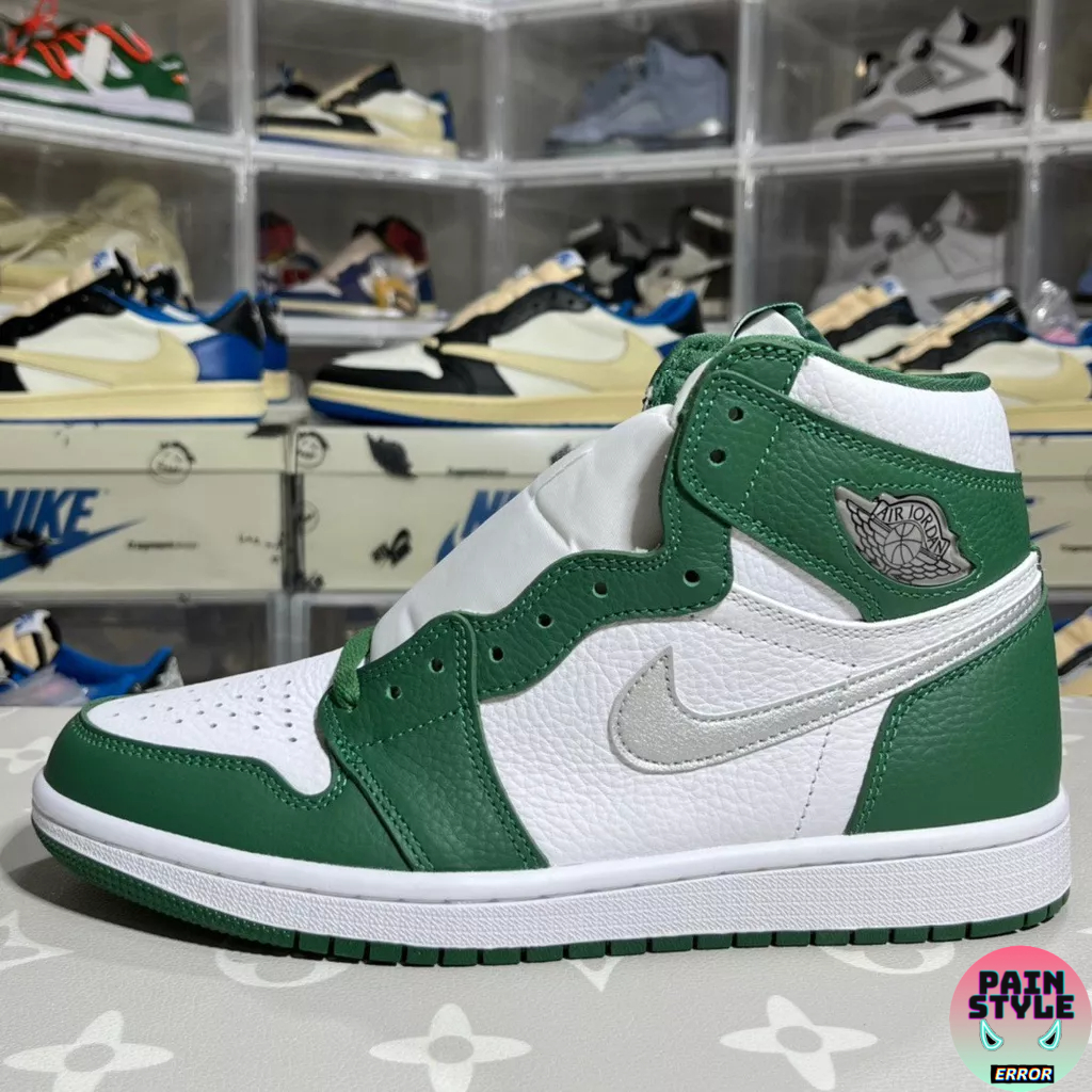 Giày Air Jordan 1 High " White Green "