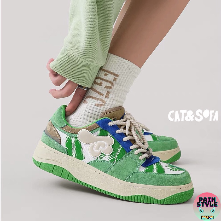 Giày sneaker Cat&Sofa " Cloud " Green Pink cho nam nữ