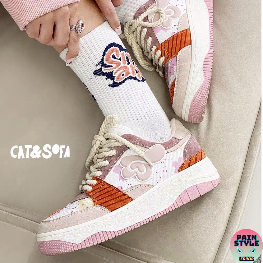 Giày sneaker Cat&Sofa " Cloud " Green Pink cho nam nữ
