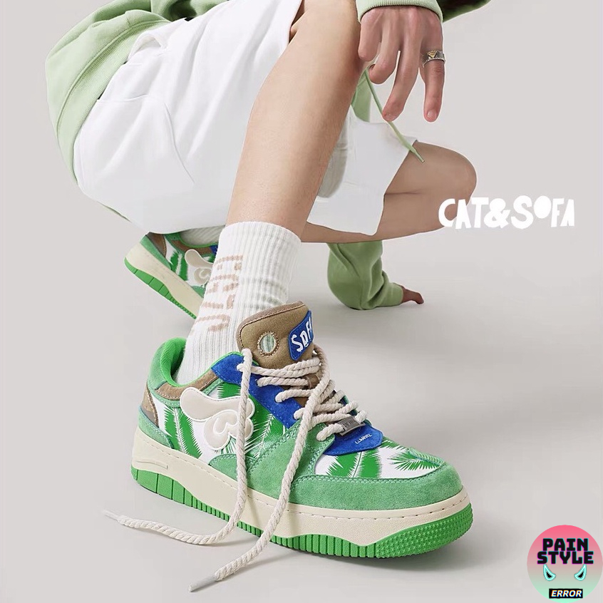 Giày sneaker Cat&Sofa " Cloud " Green Pink cho nam nữ