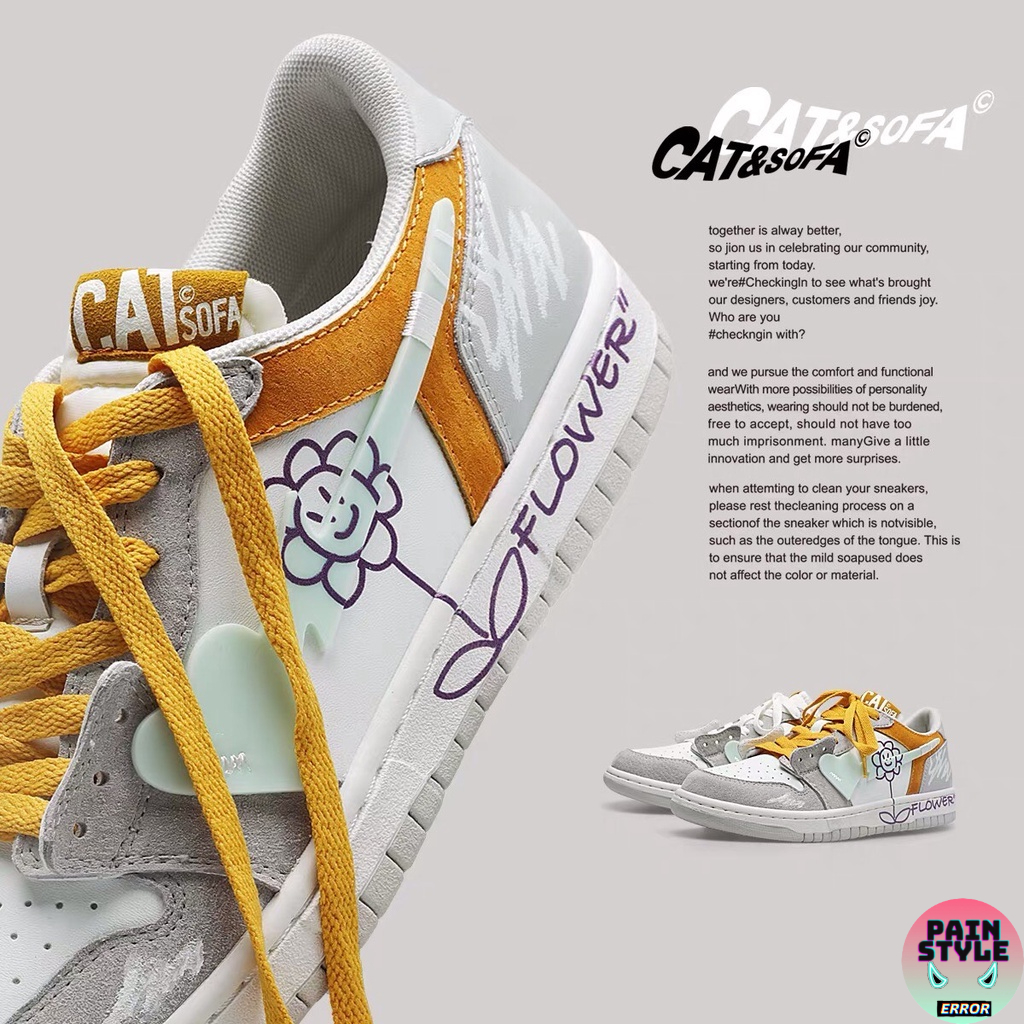 Giày sneaker Cat&Sofa " Sunflower Original Niche Couple "