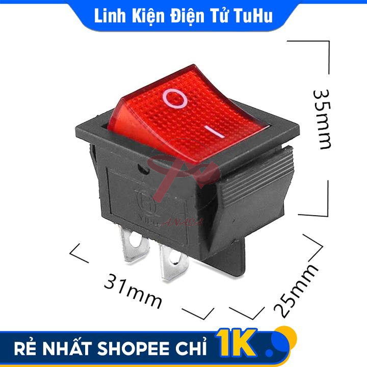 Công tắc bập bênh - KCD4 16A/250V 4Pin 31x25mm
