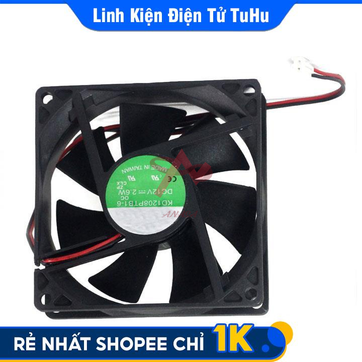 Quạt Tản Nhiệt 12V 8x8x2.5cm Thông Gió Làm Mát Tản Nhiệt