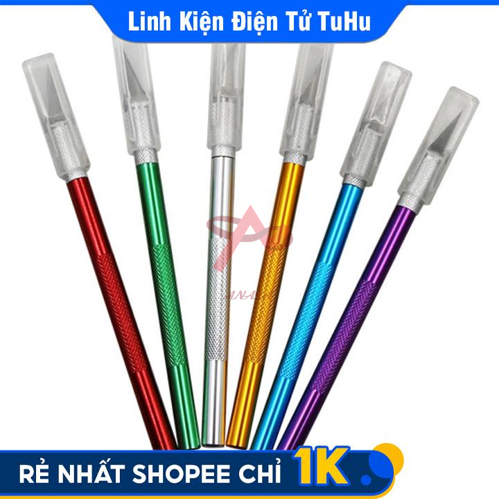 Dao khắc trổ kĩ thuật thân và đầu kim loại cứng chắc không kèm hộp lưỡi thay thế màu ngẫu nhiên