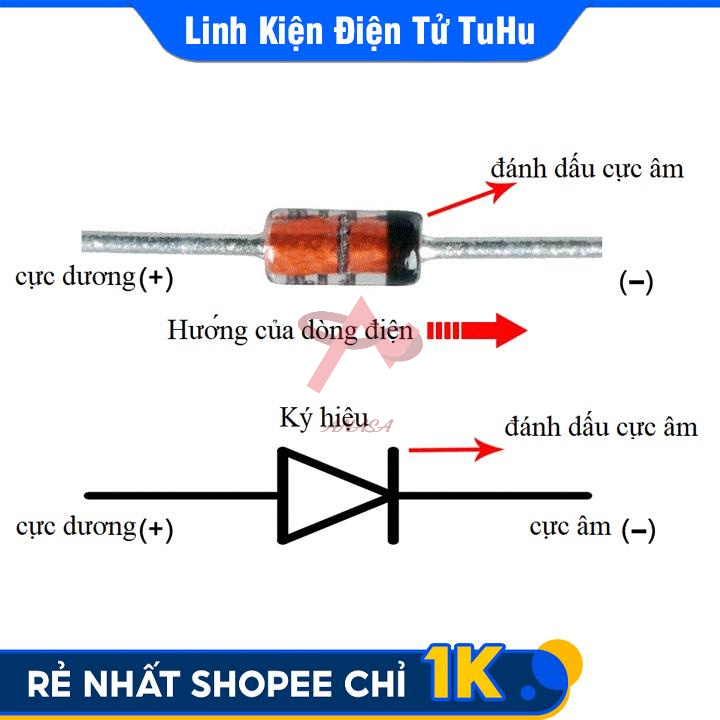 Bộ 4 Diode diot zener 1N4148 DIP 100V 4nS 450mA