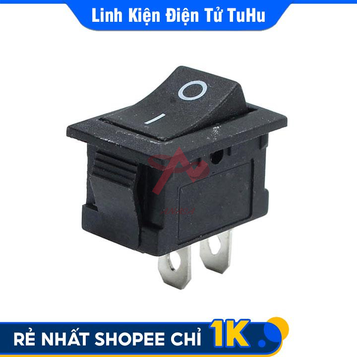 Công Tắc Bập Bênh Màu Đen KCD1-101 6A/250V 2 Chân 2 Chế Độ ON-OFF