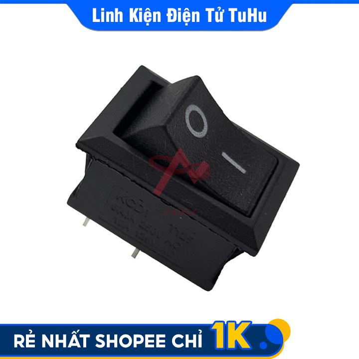 Công Tắc Bập Bênh Màu Đen KCD1-101 6A/250V 2 Chân 2 Chế Độ ON-OFF