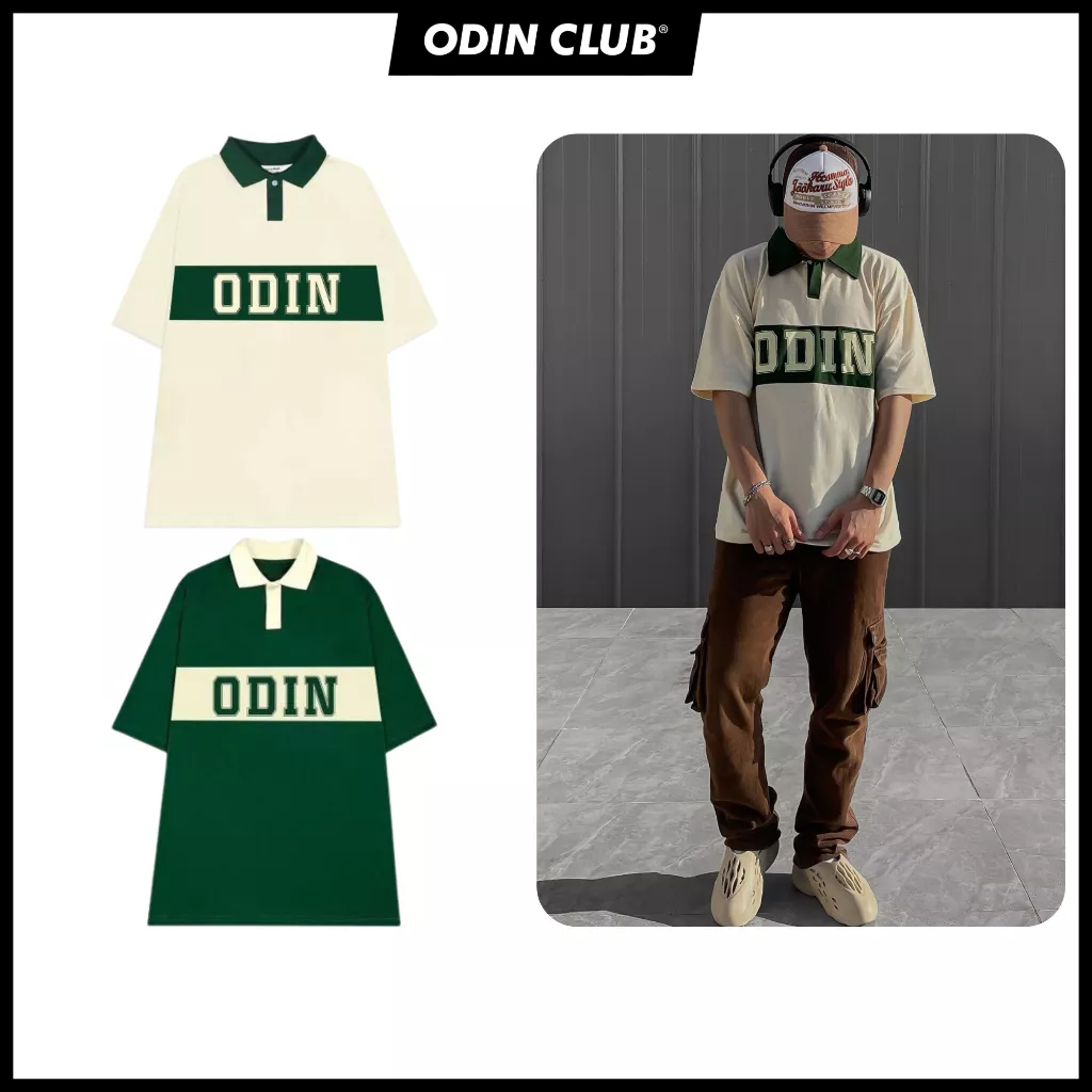 Áo Polo Oversize ODIN CLUB Striped, Áo thun có cổ form rộng, Local Brand ODIN CLUB