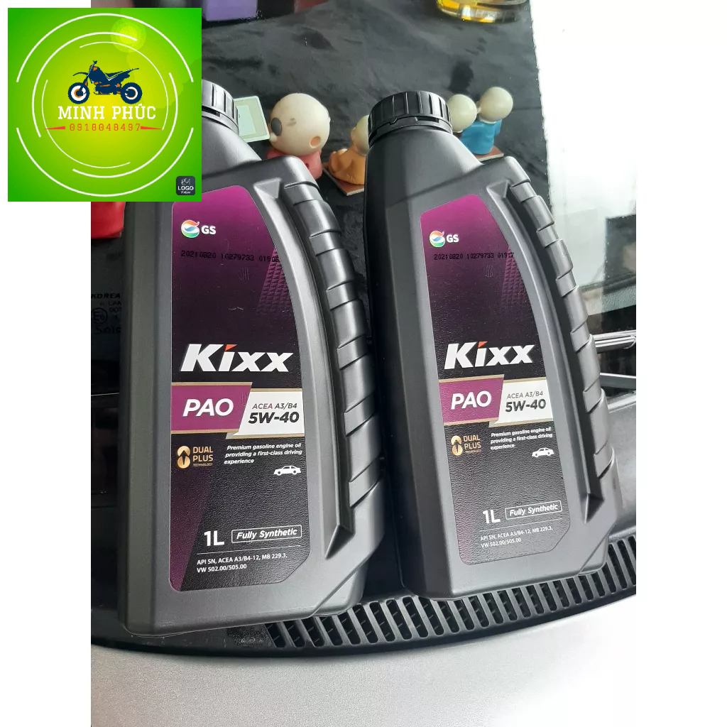 [Chính hãng] Nhớt cao cấp dành cho ôtô - tay ga KIXX PAO 5W40 A3/B4 dung tich 1L