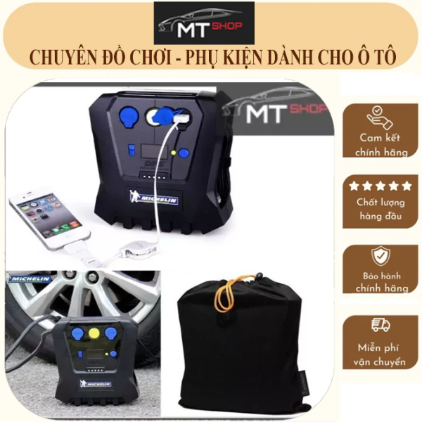 Bơm lốp Michelin 12266 - Bơm lốp tự ngắt 12v