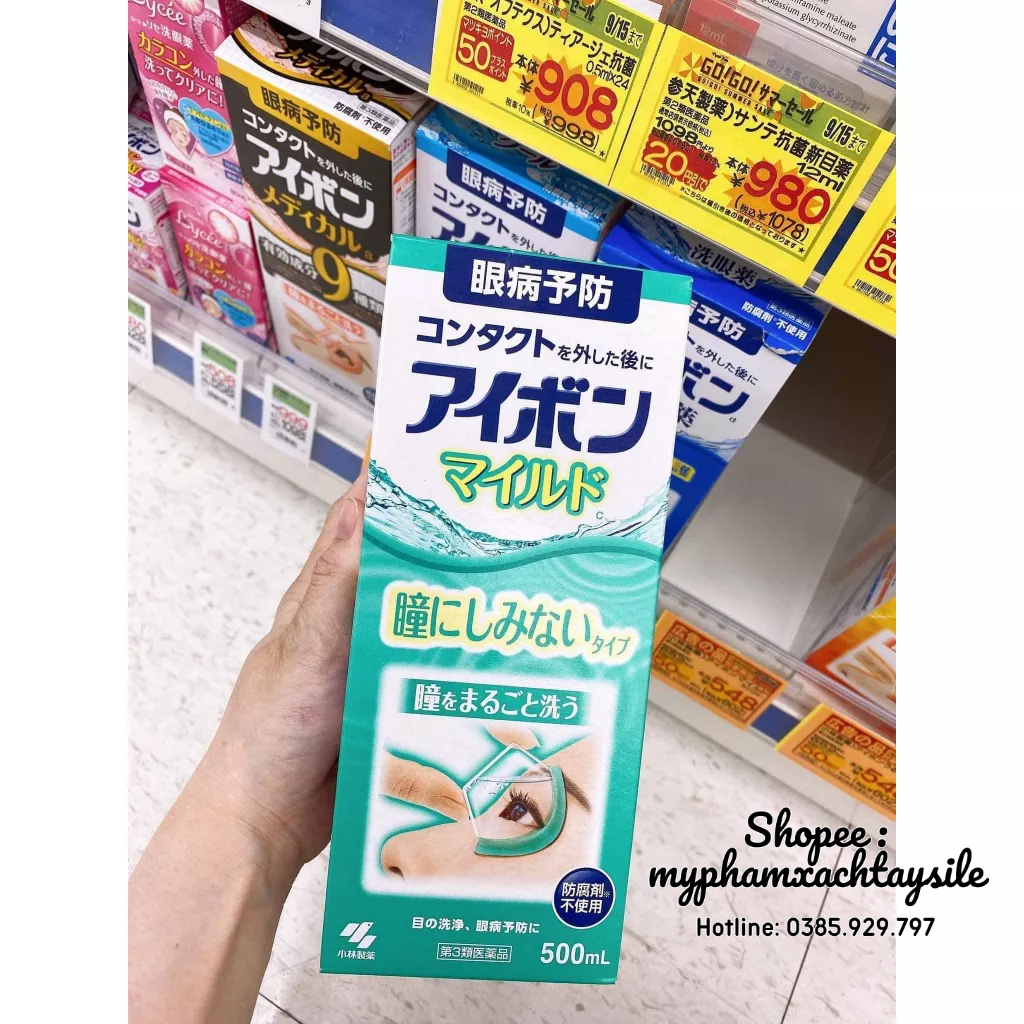 Nước Rửa Mắt Eyebon W Vitamin Kobayashi Nhật Bản 500ML