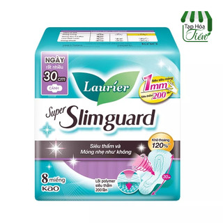 Băng Vệ Sinh Laurier siêu mỏng bảo vệ 1mm 30cm 8 miếng