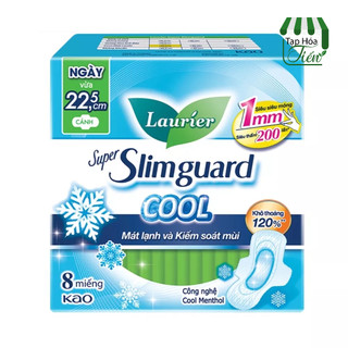 Băng Vệ Sinh Mát Lạnh Laurier Super Slim Guard 1mm 22,5cm 8 Miếng