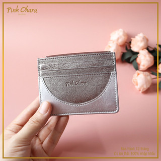 Ví nữ mini đựng thẻ card mặt trăng - Pink Ohara Leather