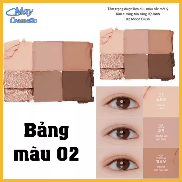 Bảng Phấn Mắt Bbia  Hàn Quốc Ready To Wear Palette 06 Màu 4 Tone Đa Năng Siêu Xinh 5G