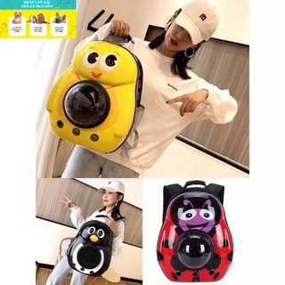 Balo Chó Mèo-Balo chim cánh cụt, batman,gấu đen,vịt vàng-balo cho thú cưng Nhập Khẩu Cao Cấp Hợp Thời Trang