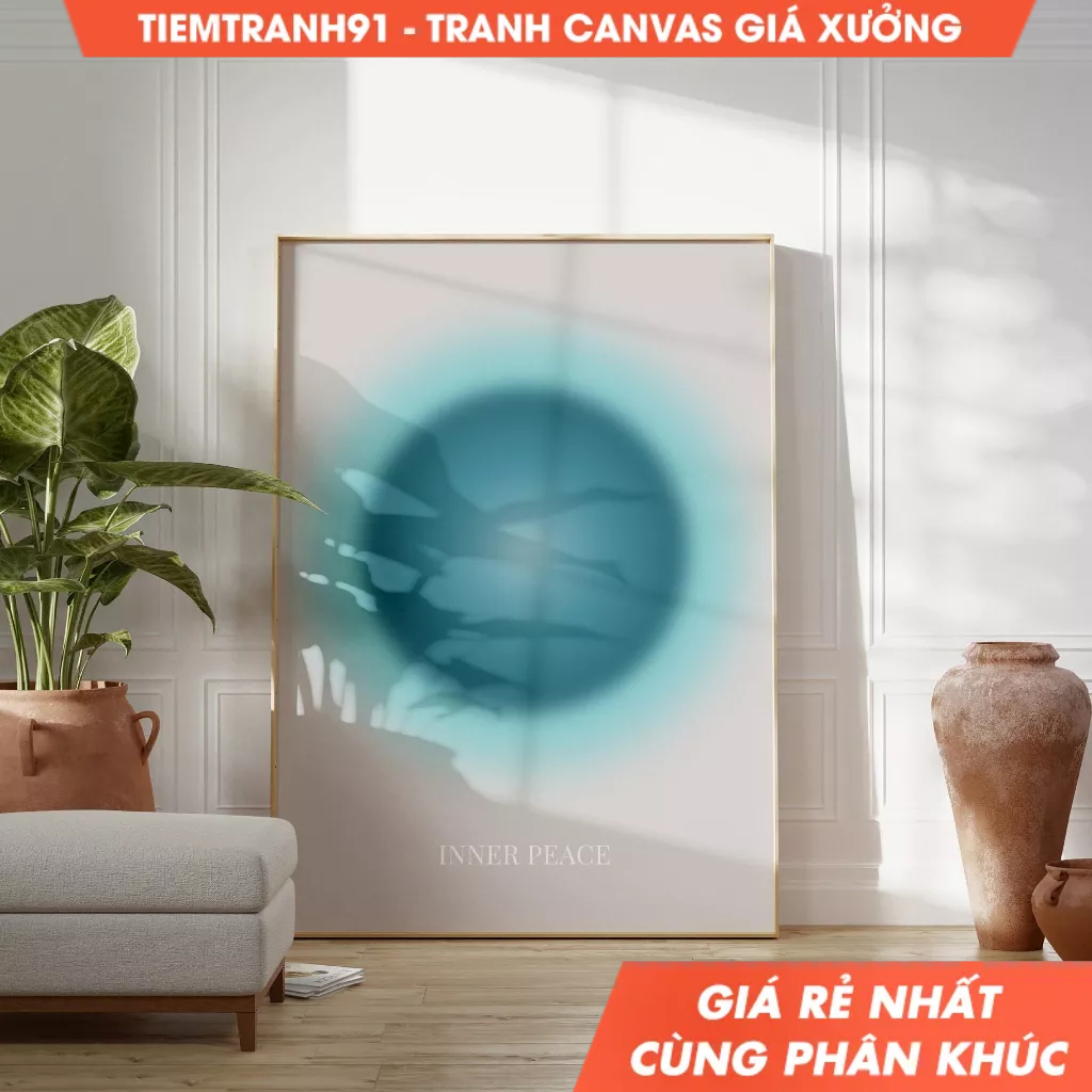 Tranh treo tường, Inner Peace, Aura Poster, Gradient Wall Art, Spiritual, Home Decor, Positive Affir