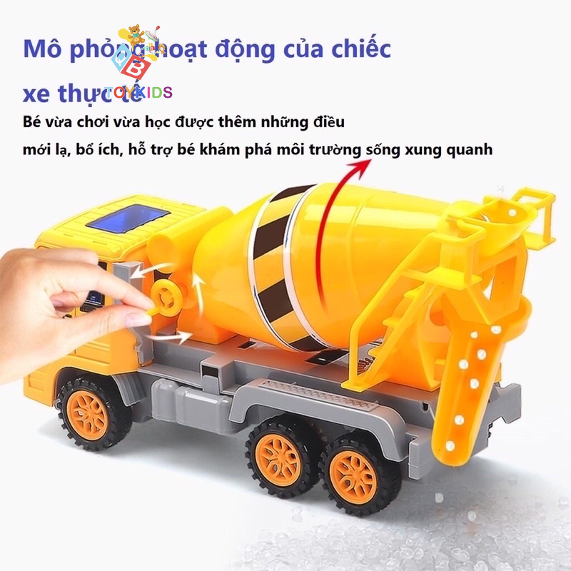 Đồ chơi xe công trình, set 6 xe công trình cỡ lớn,   c ô tô mô hình các loại xe công trình..đồ chơi cho trẻ em