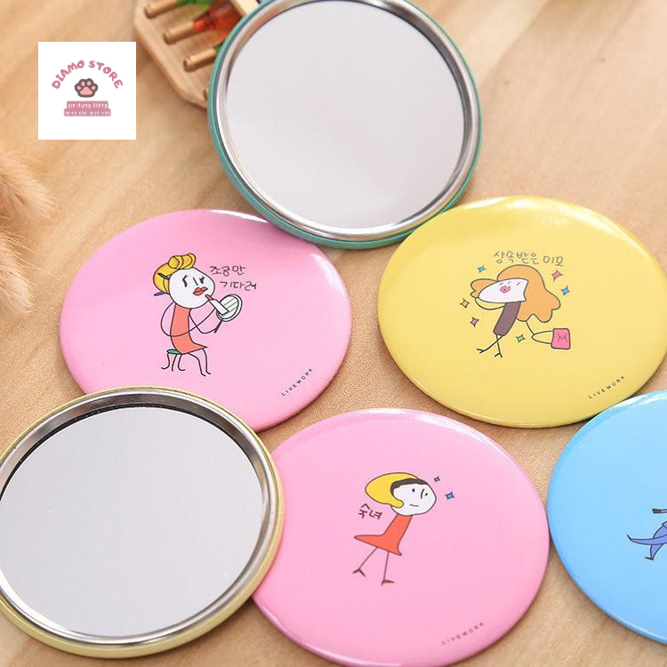 ❌1k freeship❌ Gương mini cầm tay dễ thương phong cách Hàn Quốc Vrg1480 DIAMO STORE