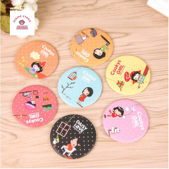 ❌1k freeship❌ Gương mini cầm tay dễ thương phong cách Hàn Quốc Vrg1480 DIAMO STORE