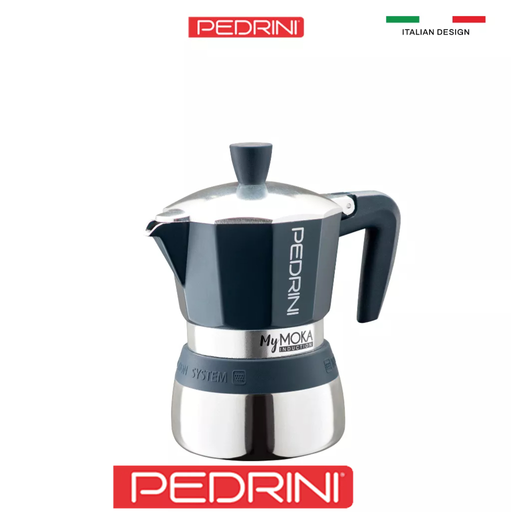 Ấm nấu cà phê Moka Pot Pedrini MyMoka Induction - Dùng được cho bếp từ - 3 Cups, 6 Cups - Xuất xứ Ý