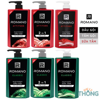 Tắm gội romano hương nước hoa classic/attittude - dầu gội nam romano - sữa tắm romano 180g/650g