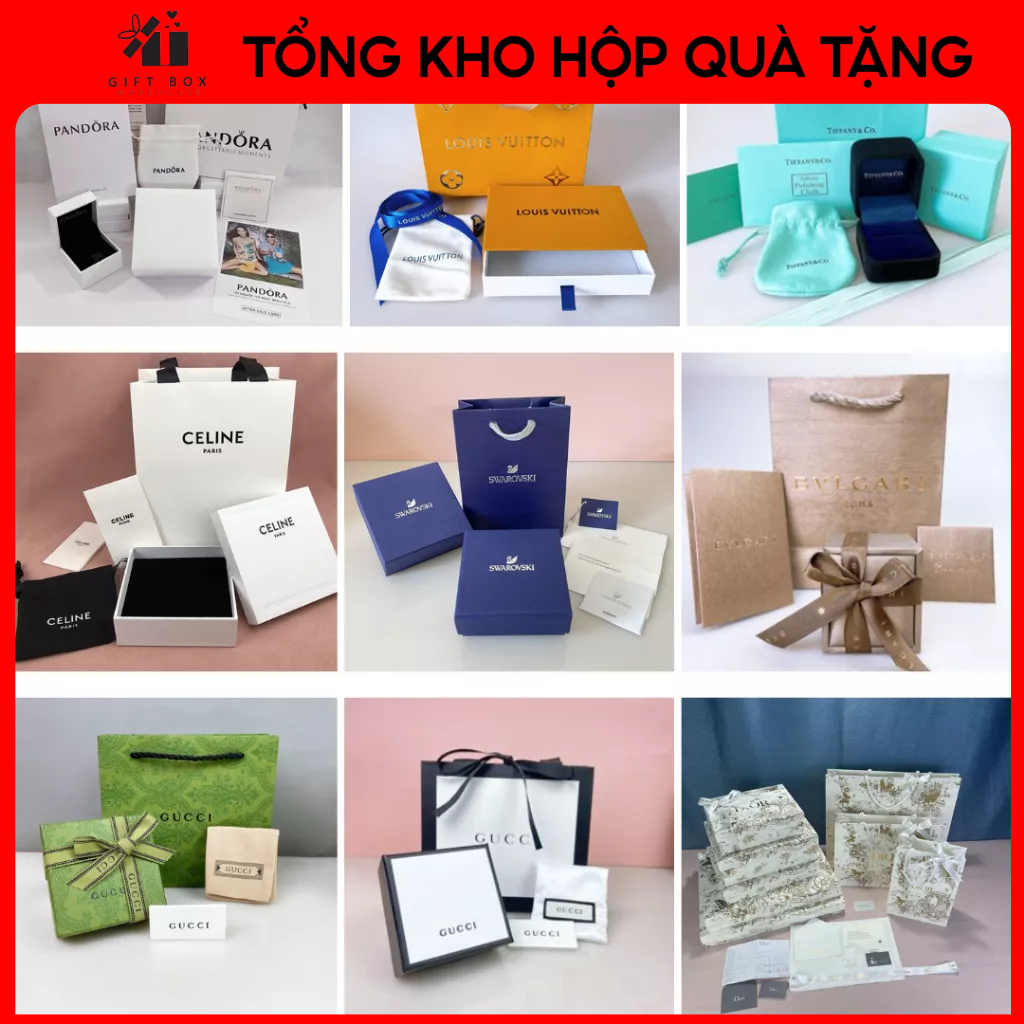 Hộp Pandora,Gucci, LV, Celine chuẩn hãng Full box,túi xách đầy đủ phụ kiện- Hộp đựng quà tặng vòng tay, nhẫn trang sức