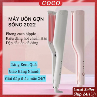  CODMáy bấm tóc gợn sóng máy làm tóc xoăn máy duỗi tóc mini máy dập xù hàng uốn bấm duỗi 2 in 1 BH 12 tháng 