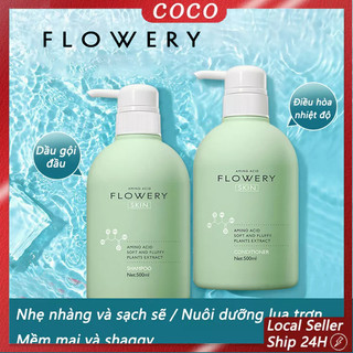 Combo dầu gội, dầu xả nước hoa muối biển Flowery 500ml