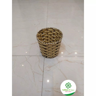 Cốc đựng giấy ăn nhựa giả mây, hộp đựng giấy ăn mây tre đan