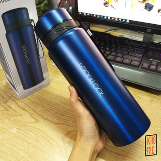 [LocknLock] Bình Giữ Nhiệt 800ml Vacuum Bottle LHC6180 - Thép Không Gỉ, Lưới Lọc Trà, Dây Treo