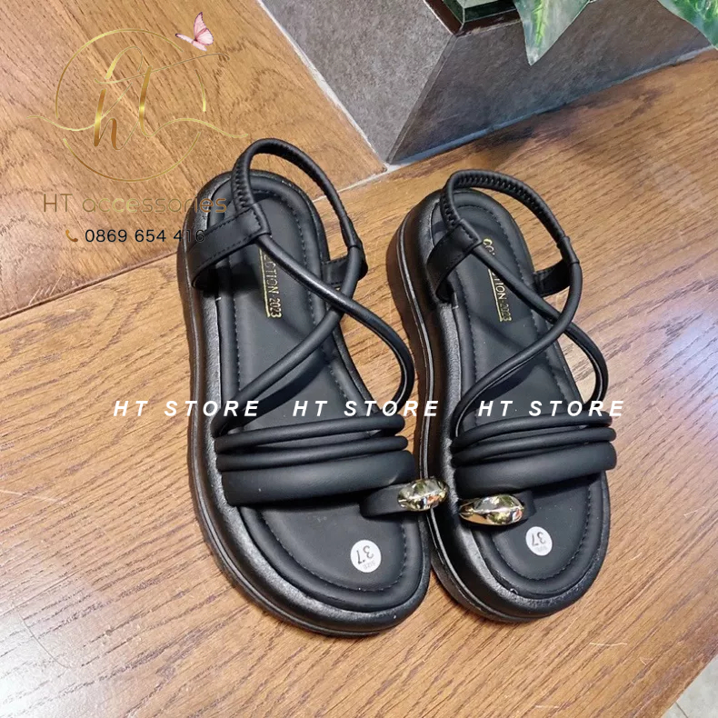 GIÀY SANDAL NỮ ĐẾ 3 PHÂN QUAI DÂY XỎ NGÓN CHẤT DA SI SÁP 𝐡𝐨𝐭 𝟐𝟎𝟐𝟑